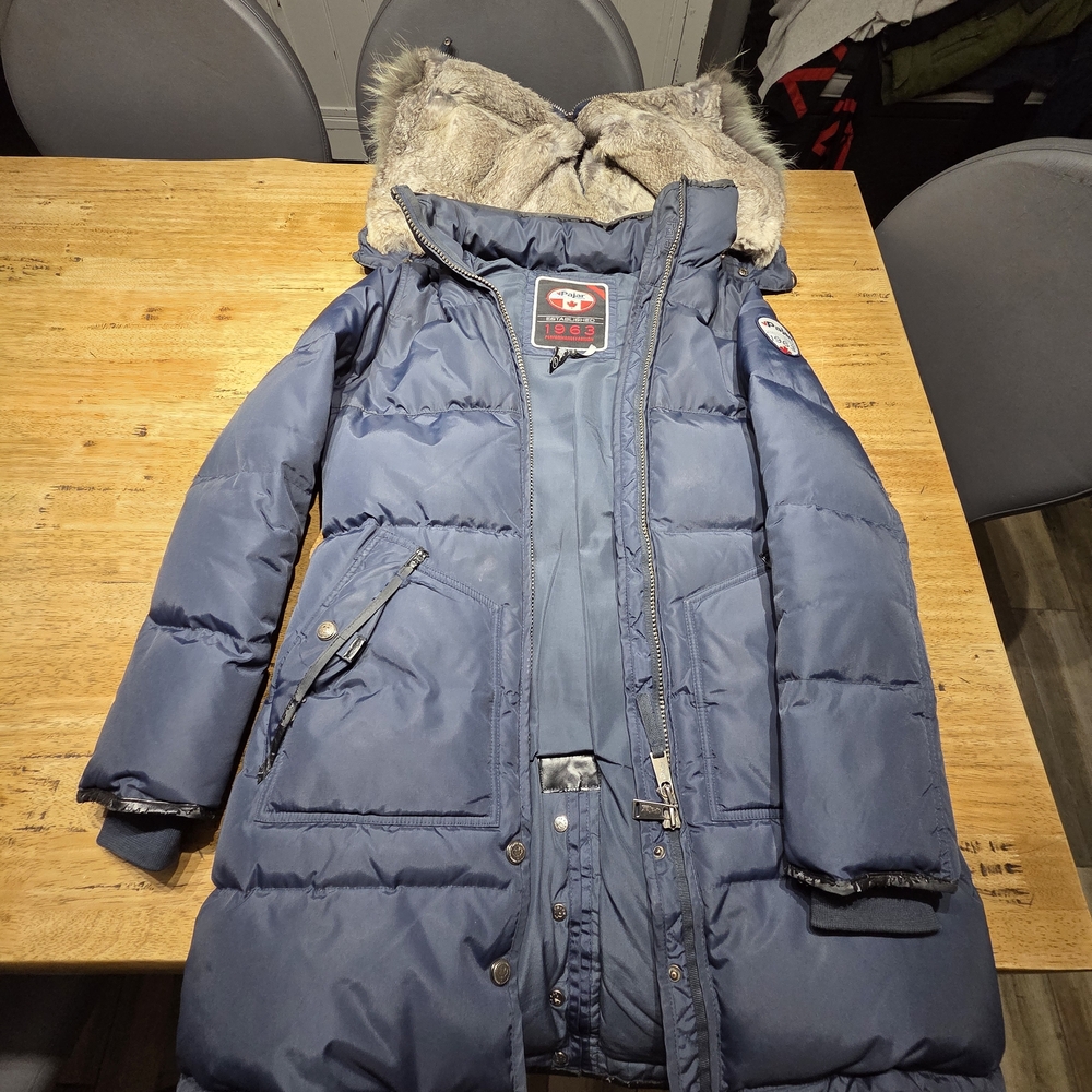Pajar Blue Women's Jacket with Fur Hood